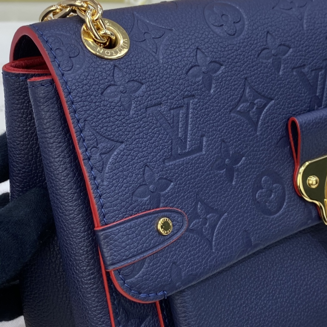 Louis Vuitton VAVIN PM Handbag Monogram Empreinte M52271 Navy/Red